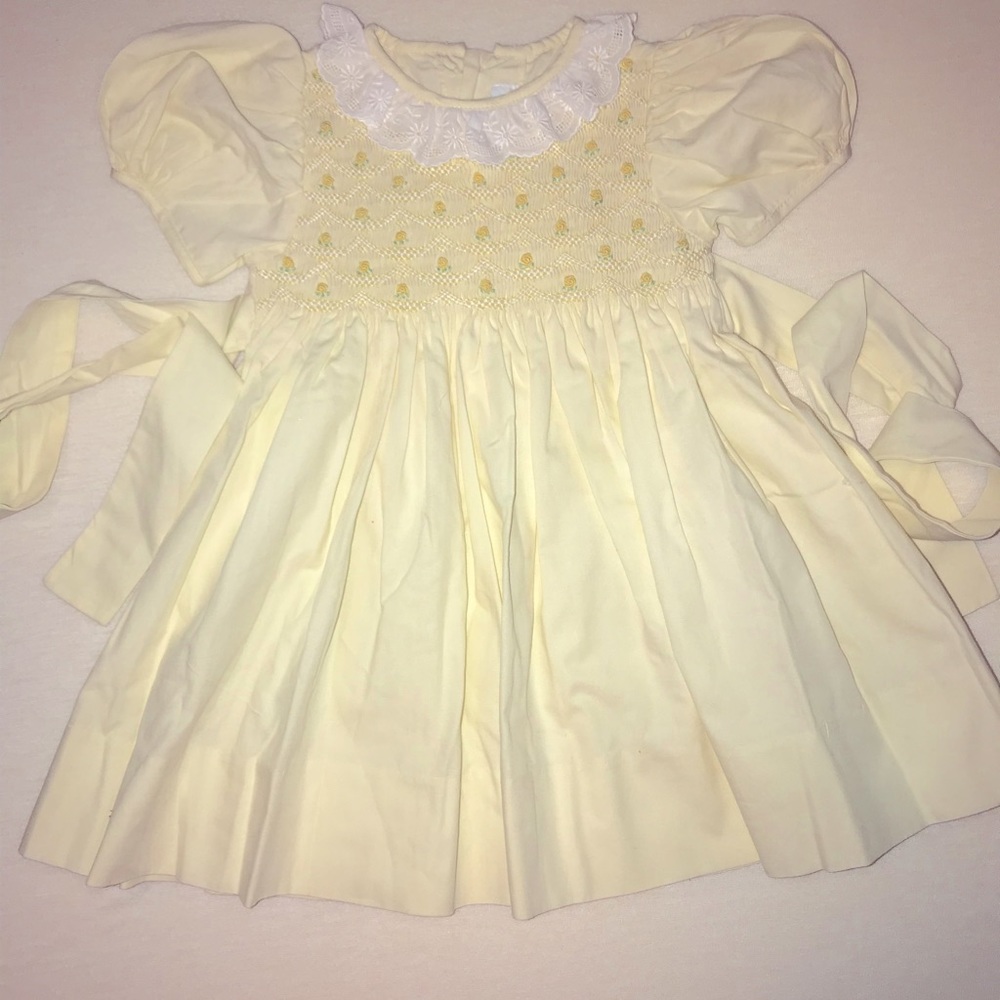 HOUSE OF HATTEN VINTAGE YELLOW DRESS SIZE 3 months